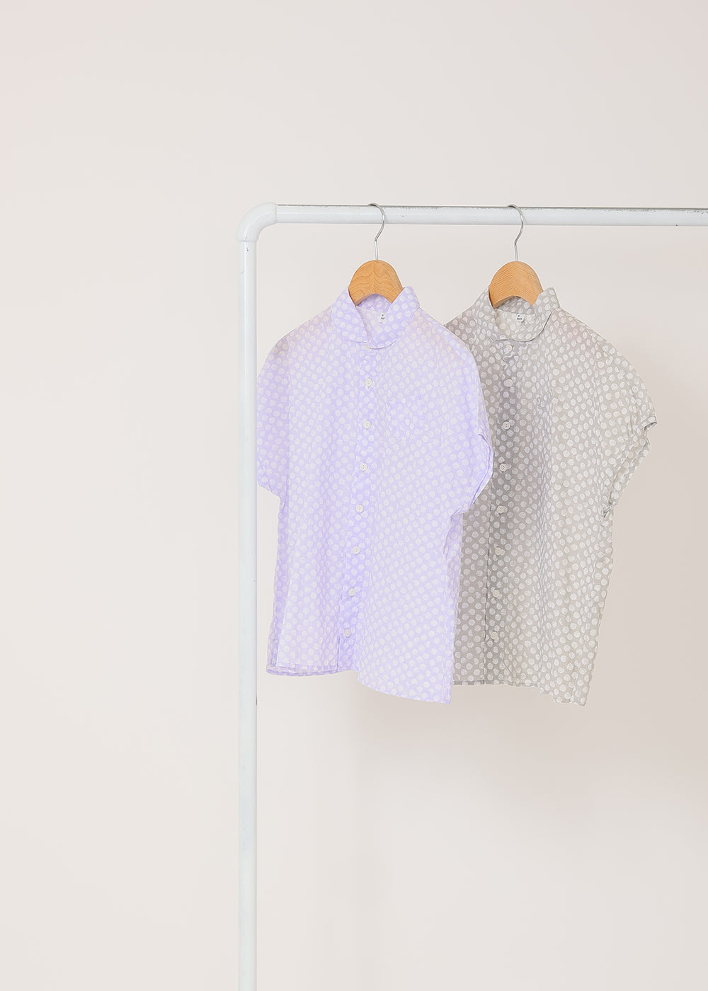 スラブdotフレンチブラウス