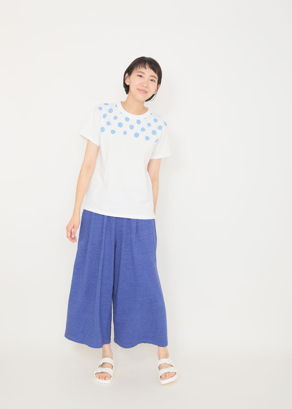 白 × サックス size2着用 model:170cm