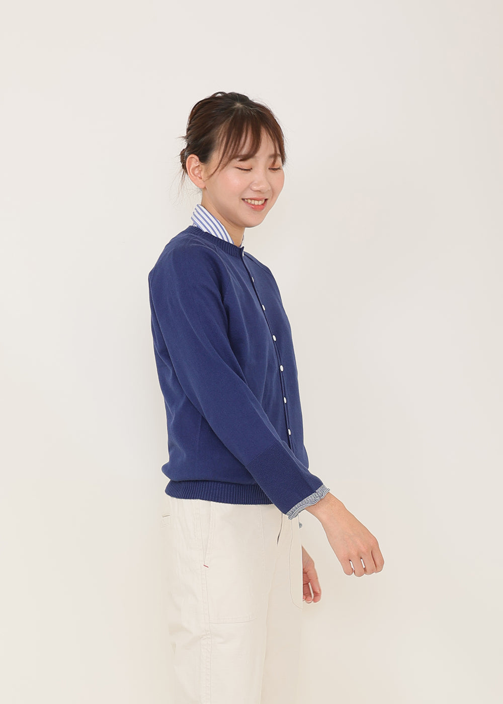ネイビー×アイボリー model:170cm