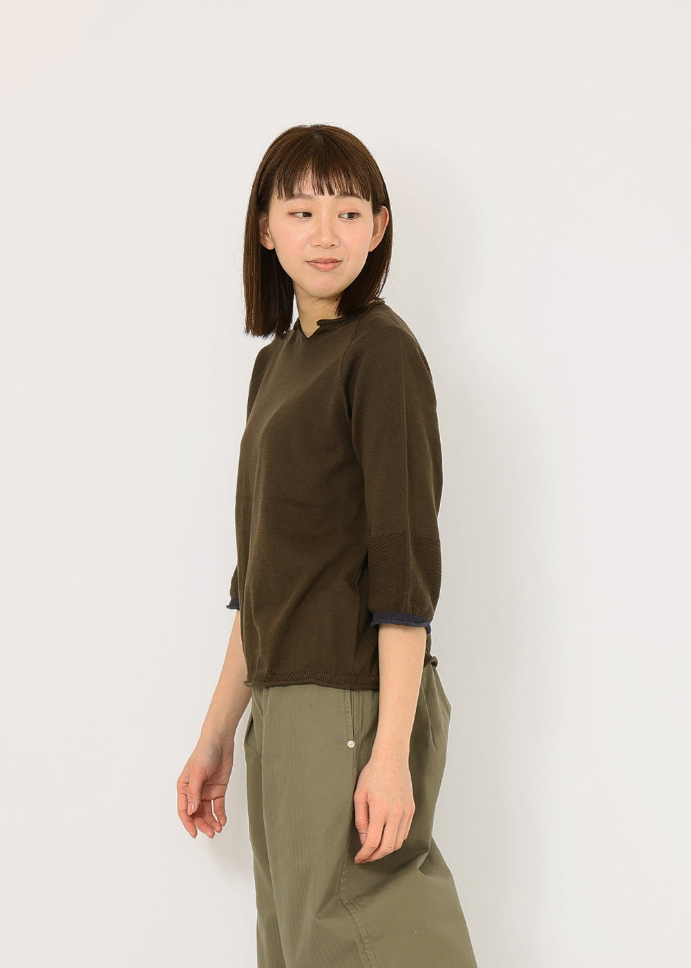 Dブラウン×ネイビー model:170cm