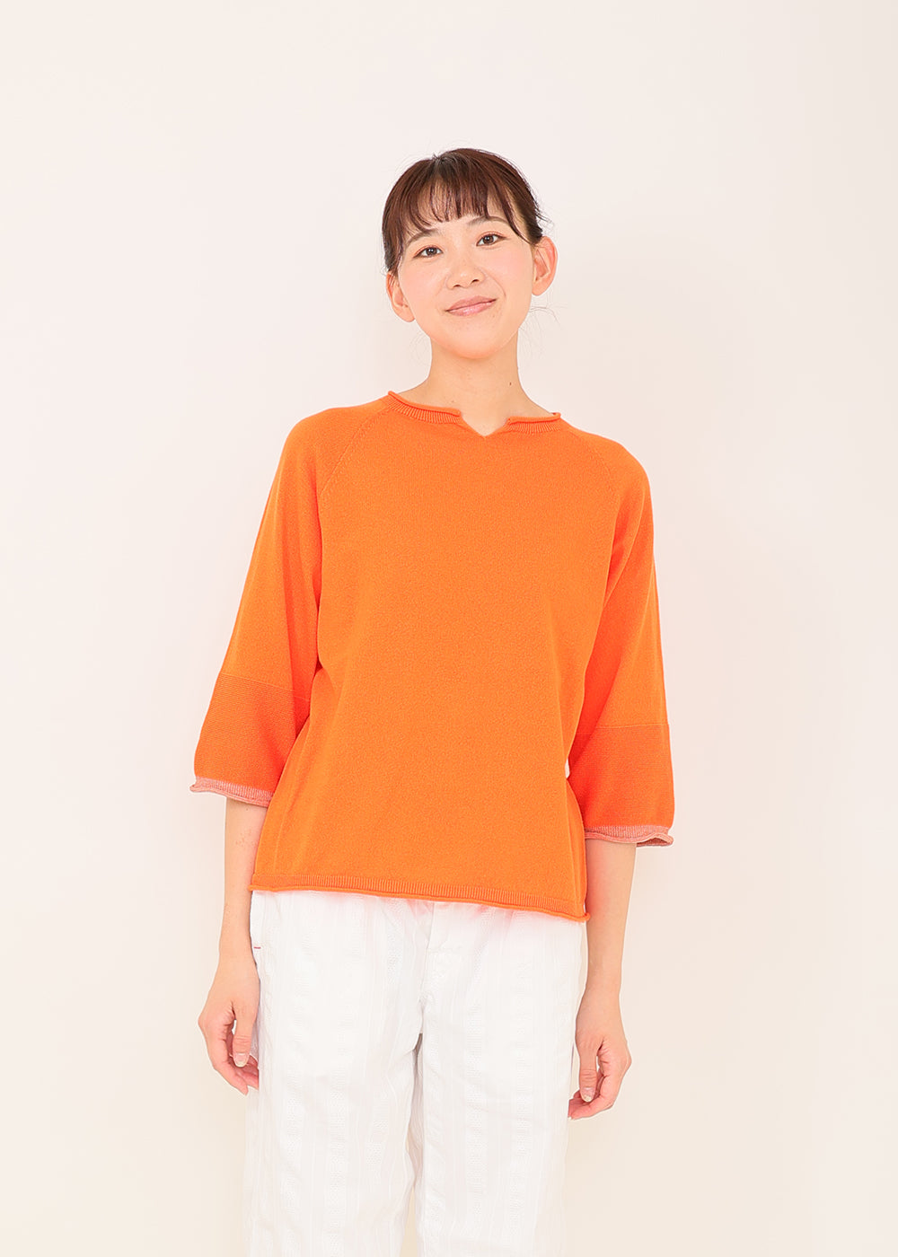 キャロット×グレー model:170cm