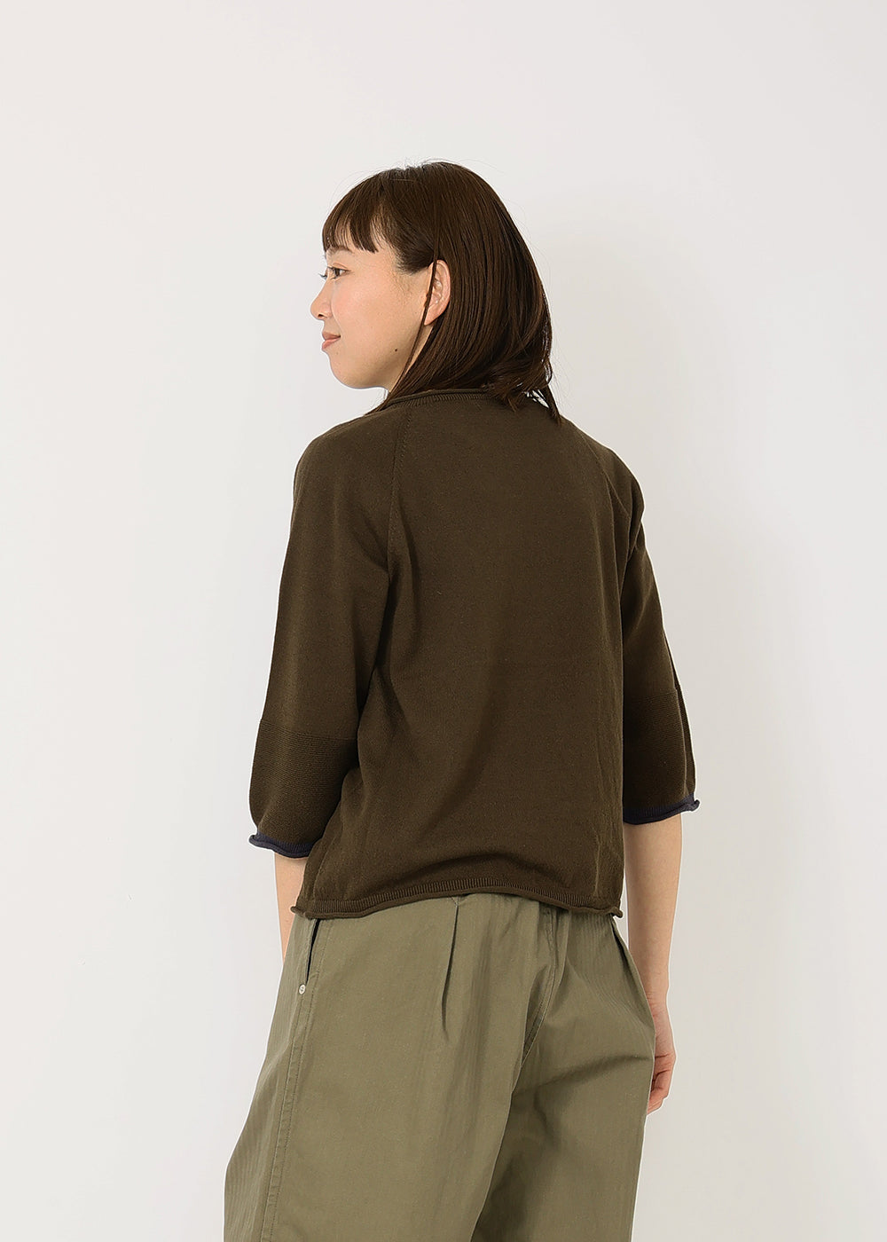 Dブラウン×ネイビー model:170cm