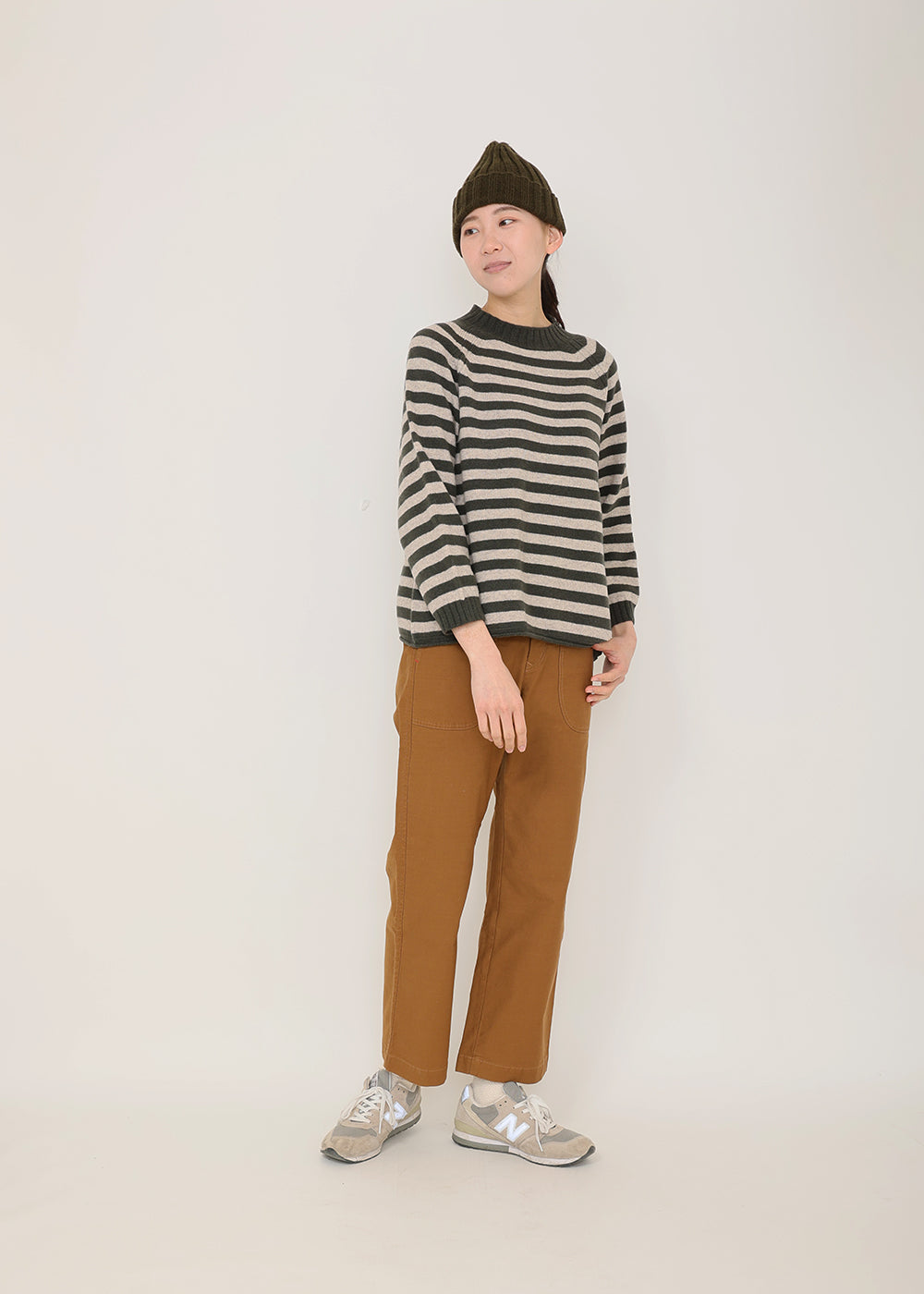 カーキ×ナチュラル model:170cm