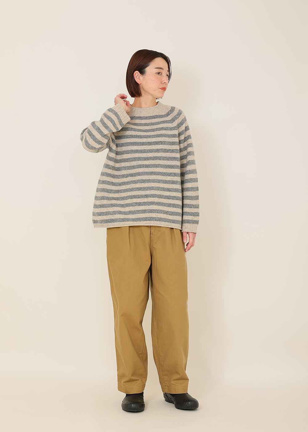 ナチュラル×グレー model:164cm