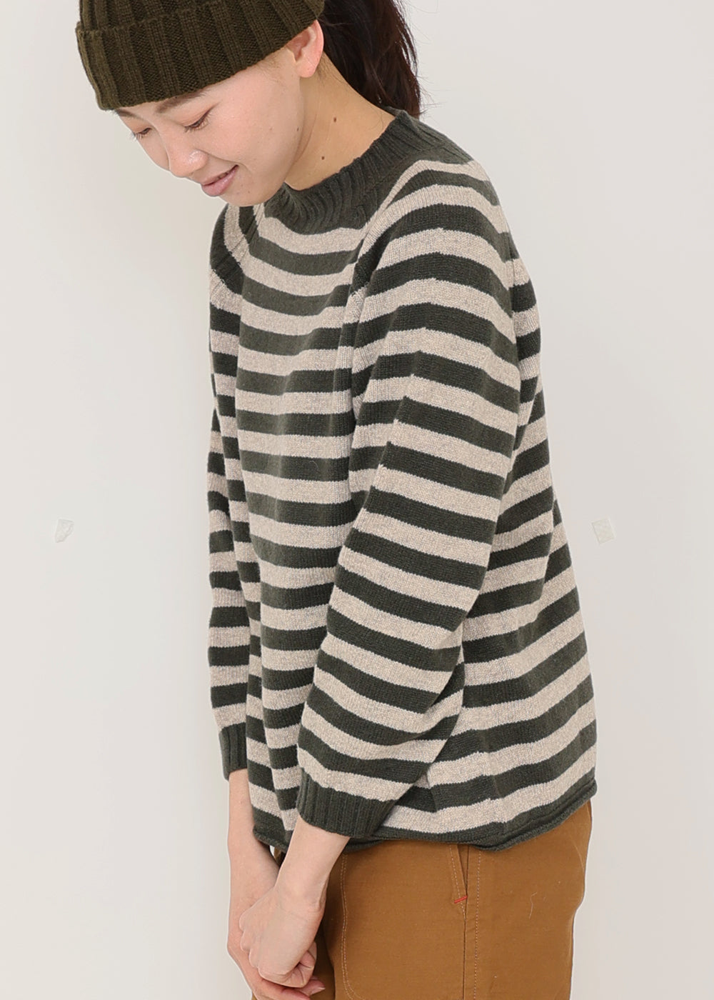 カーキ×ナチュラル model:170cm