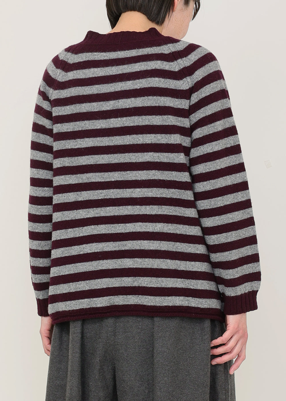 ボルドー×グレー model:164cm
