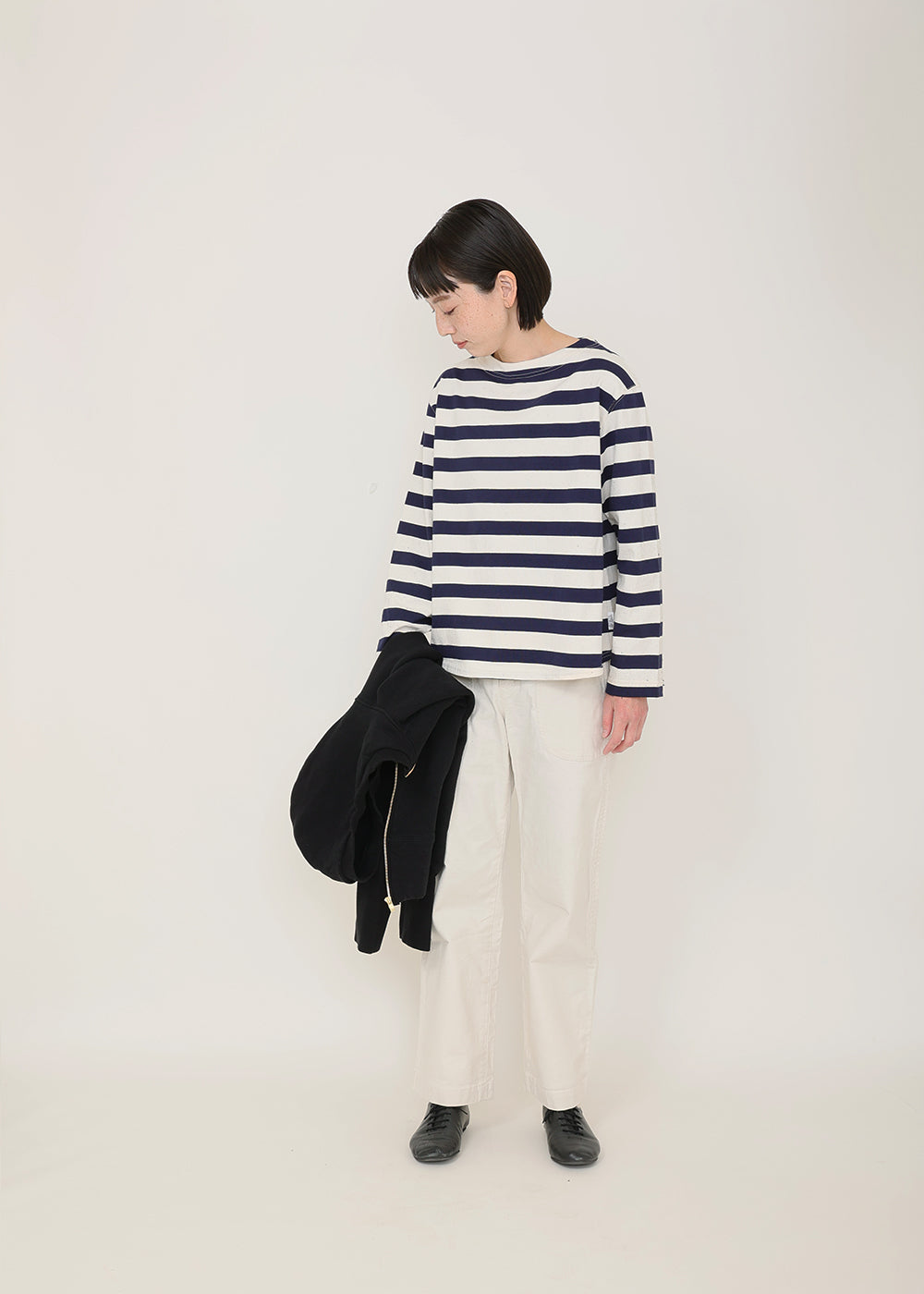 生成×ネイビー model:164cm