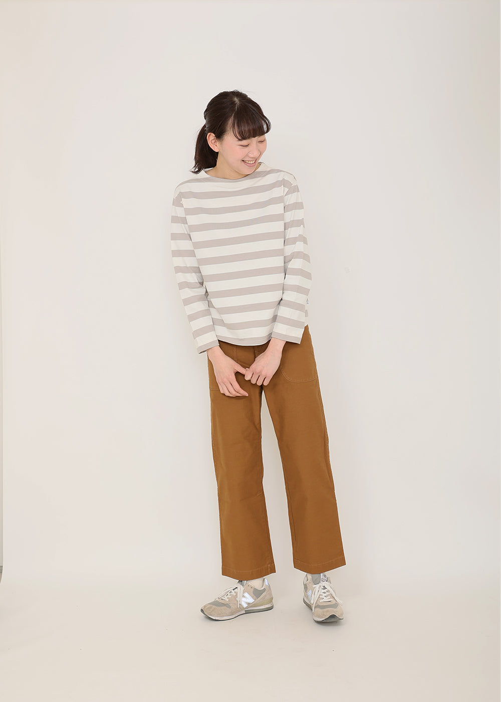生成×グレー model:170cm