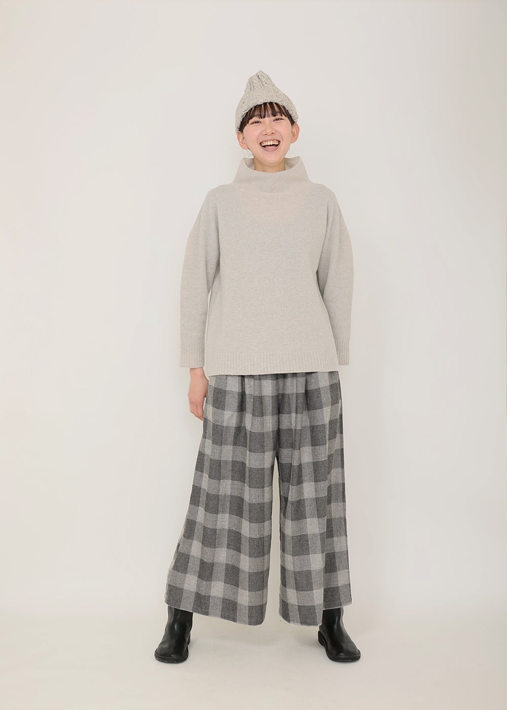 グレーチェック model:170cm