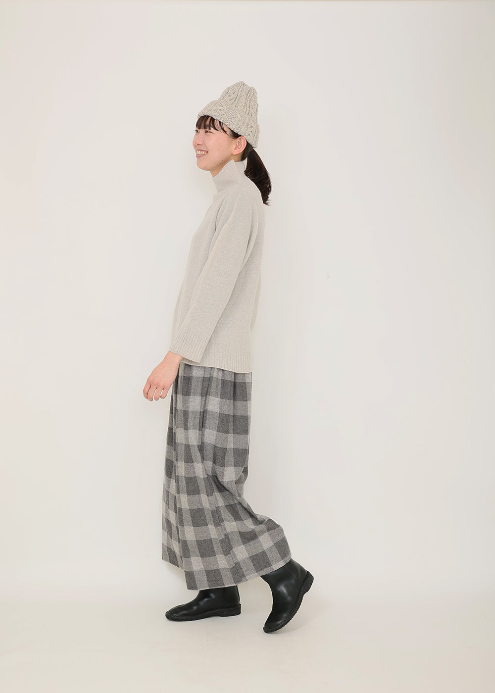 グレーチェック model:170cm