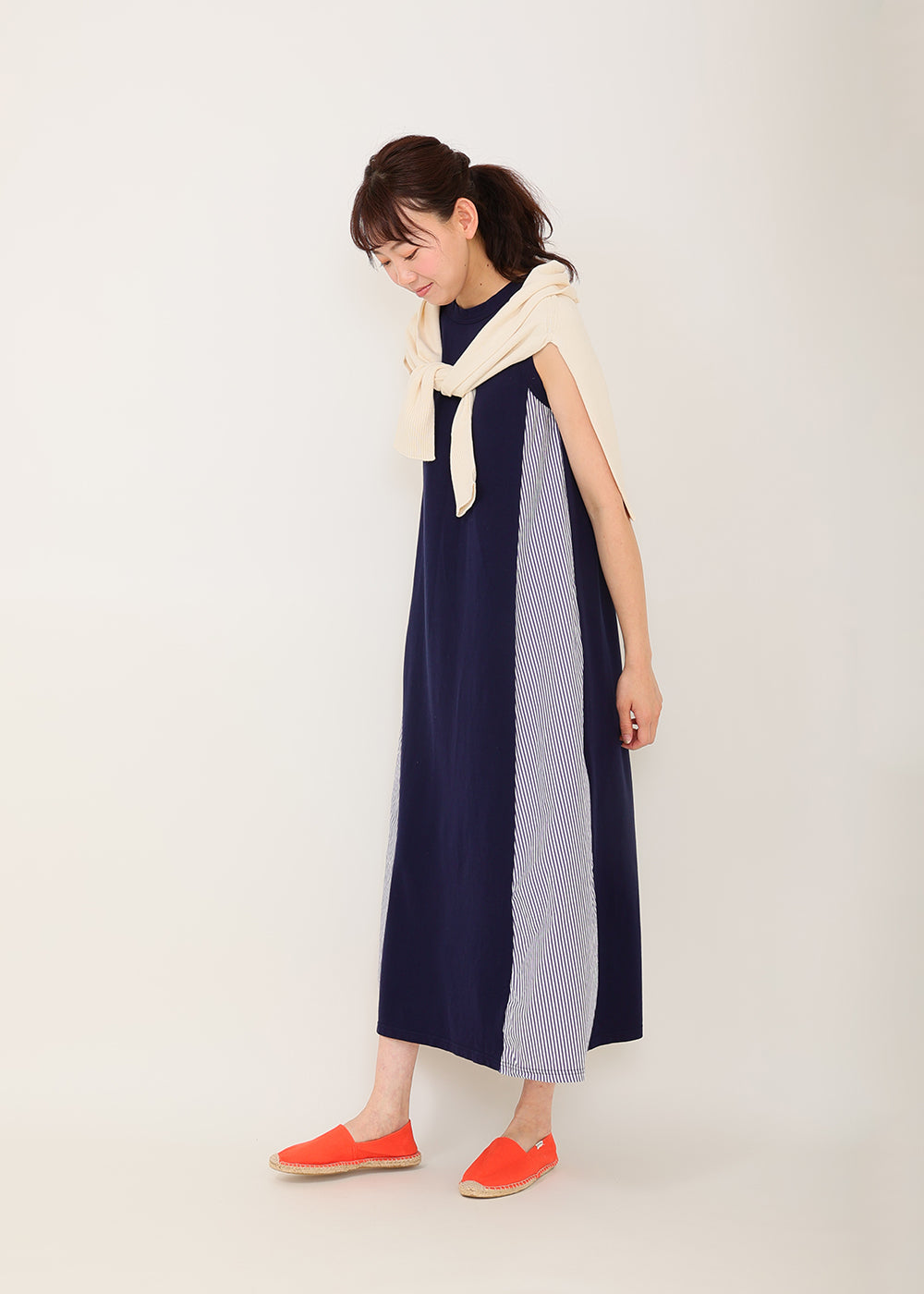 ネイビー×ネイビーストライプ model:170cm