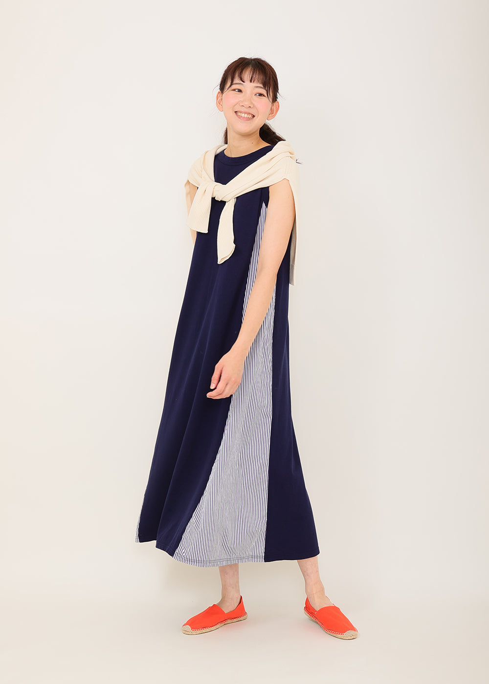 ネイビー×ネイビーストライプ model:170cm