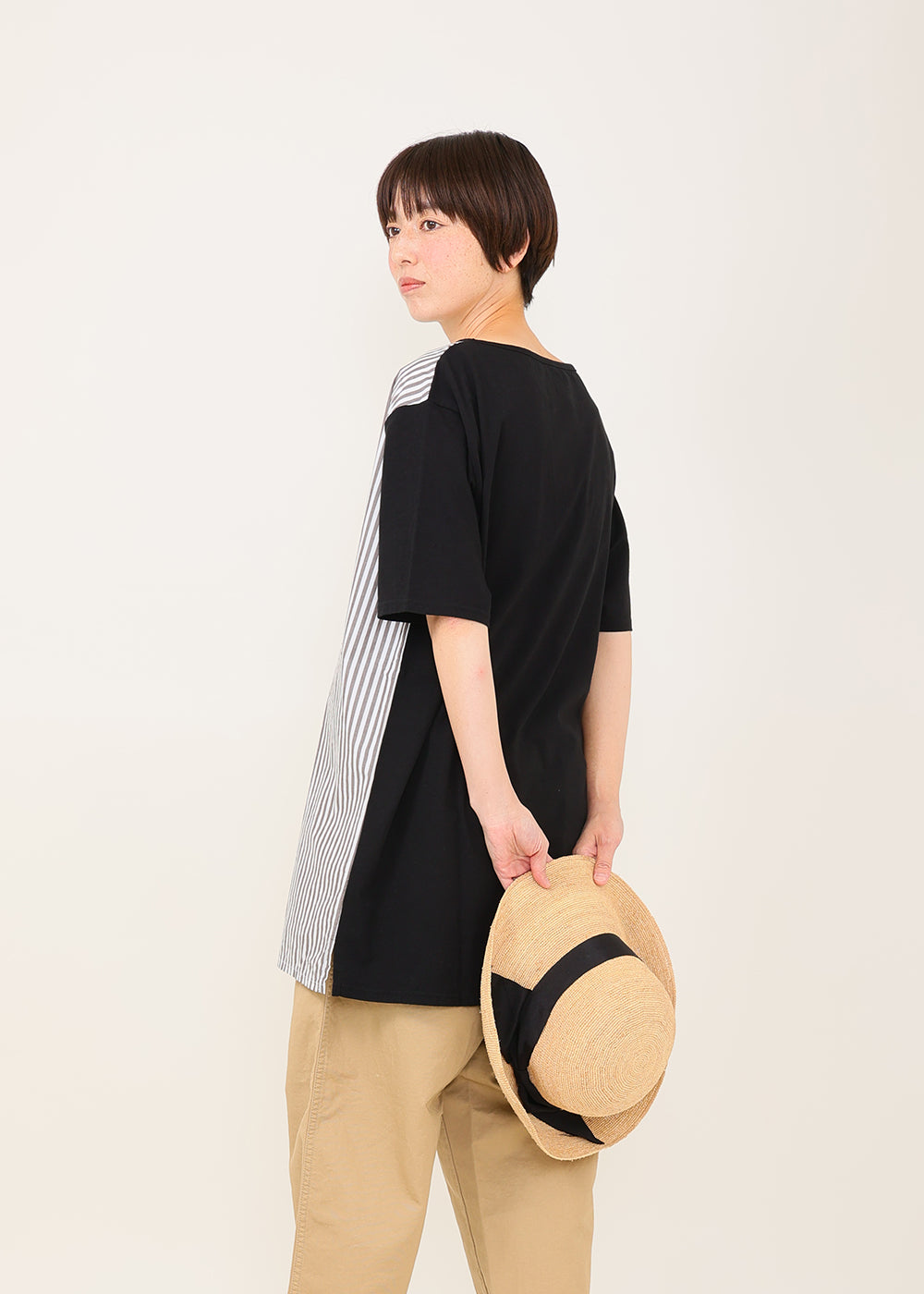 ブラック×ブラックストライプ model:164cm