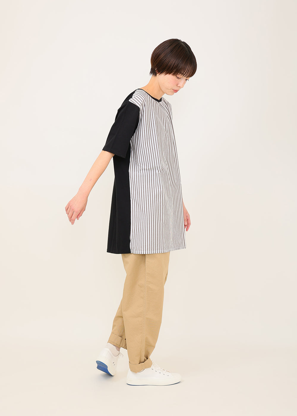 ブラック×ブラックストライプ model:164cm