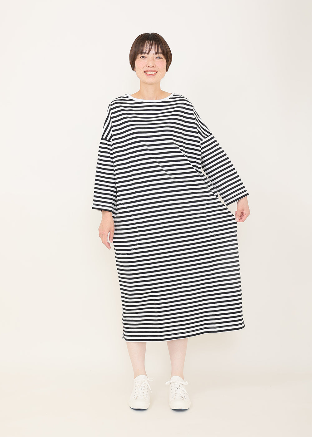 白×ブラックボーダー model:164cm
