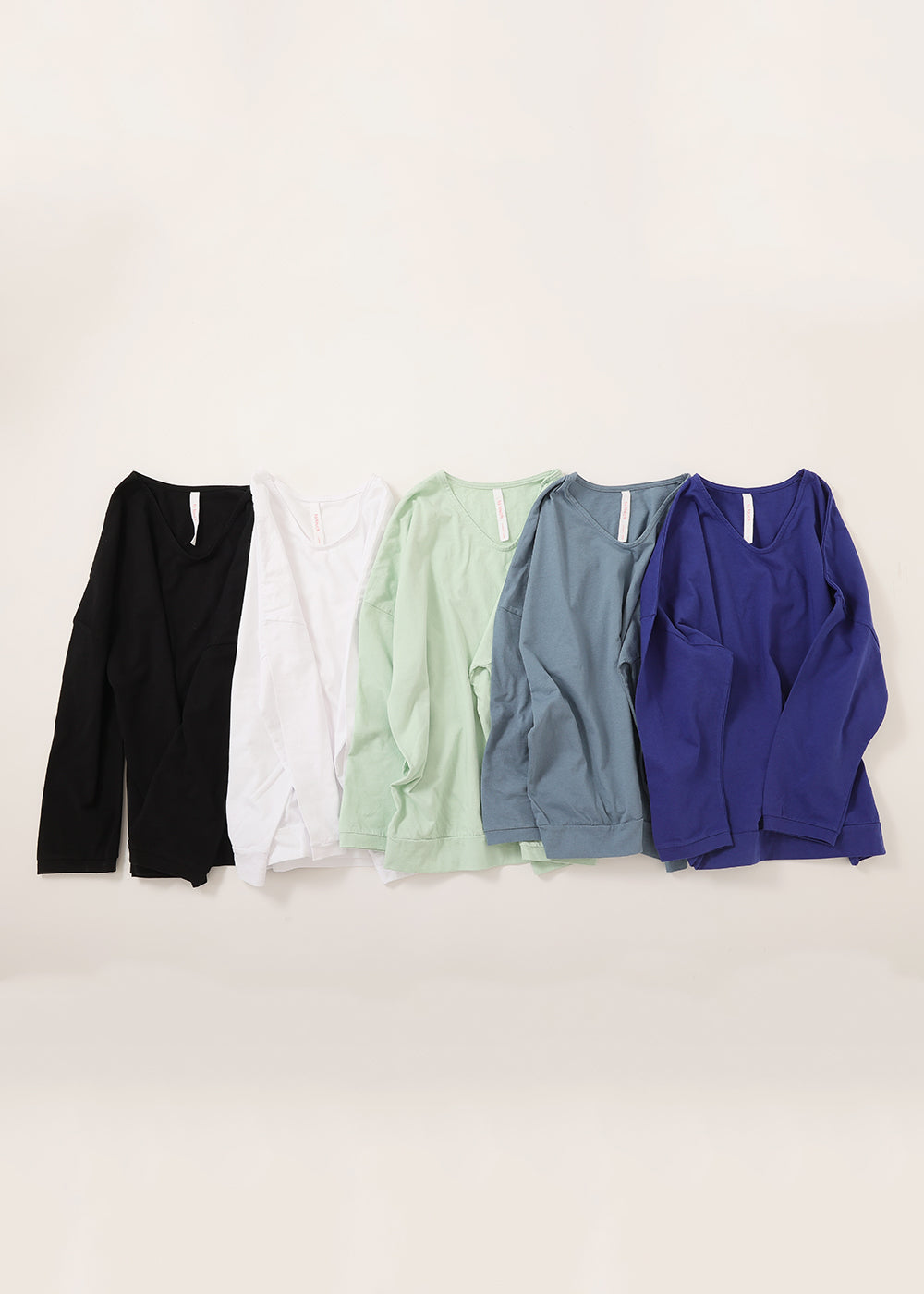 ナチュラルコットン 長袖ワイドTシャツ