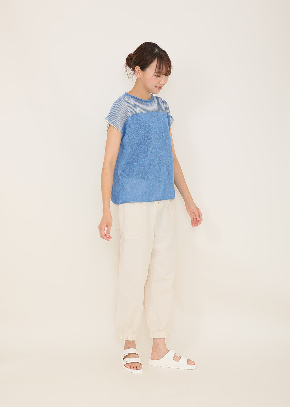 サックス×クリーム model:170cm
