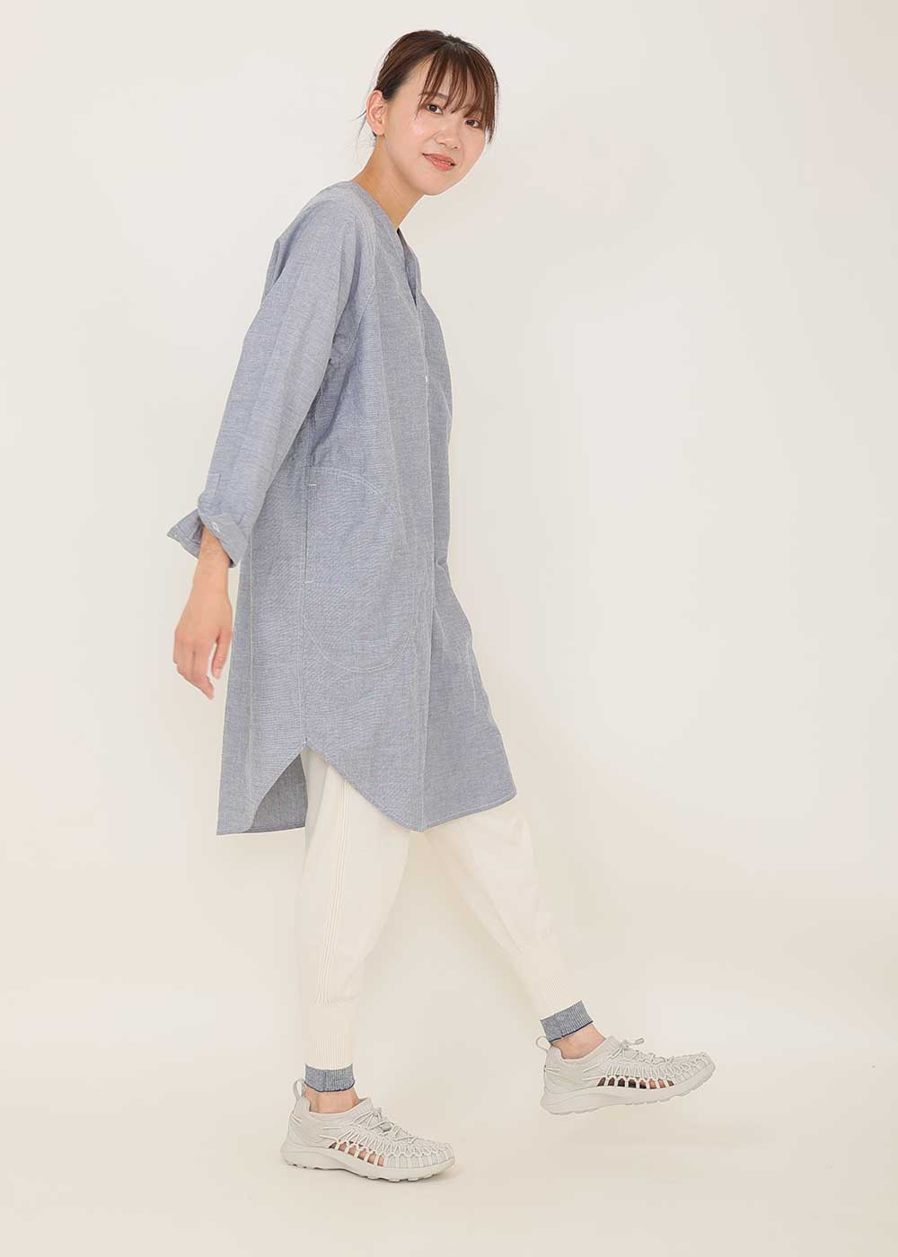 アイボリー×ネイビー model:170cm
