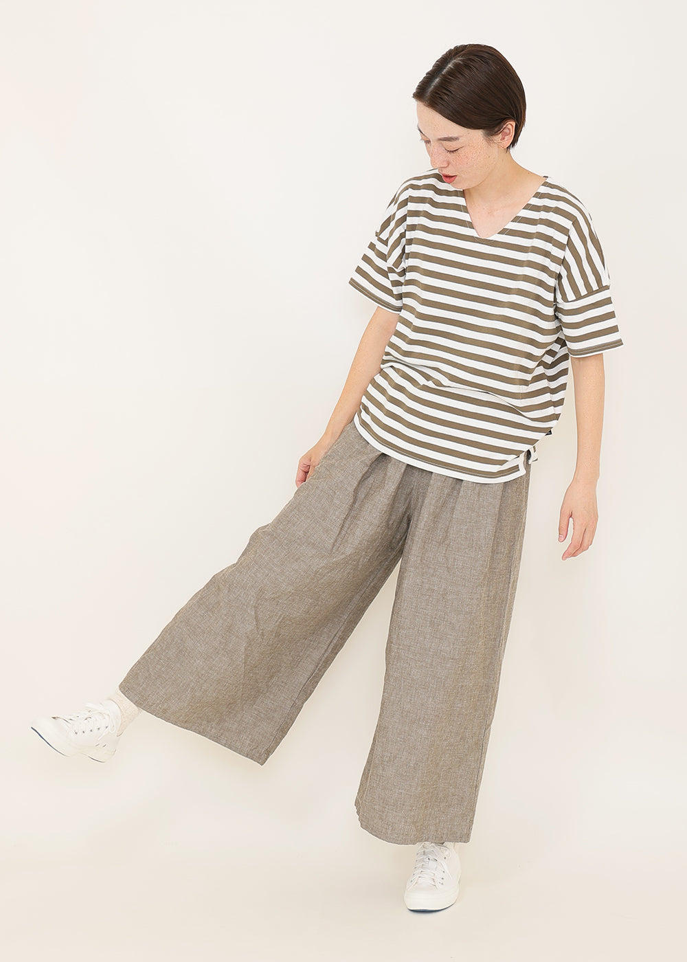 ブラウンシャンブレー model:164cm