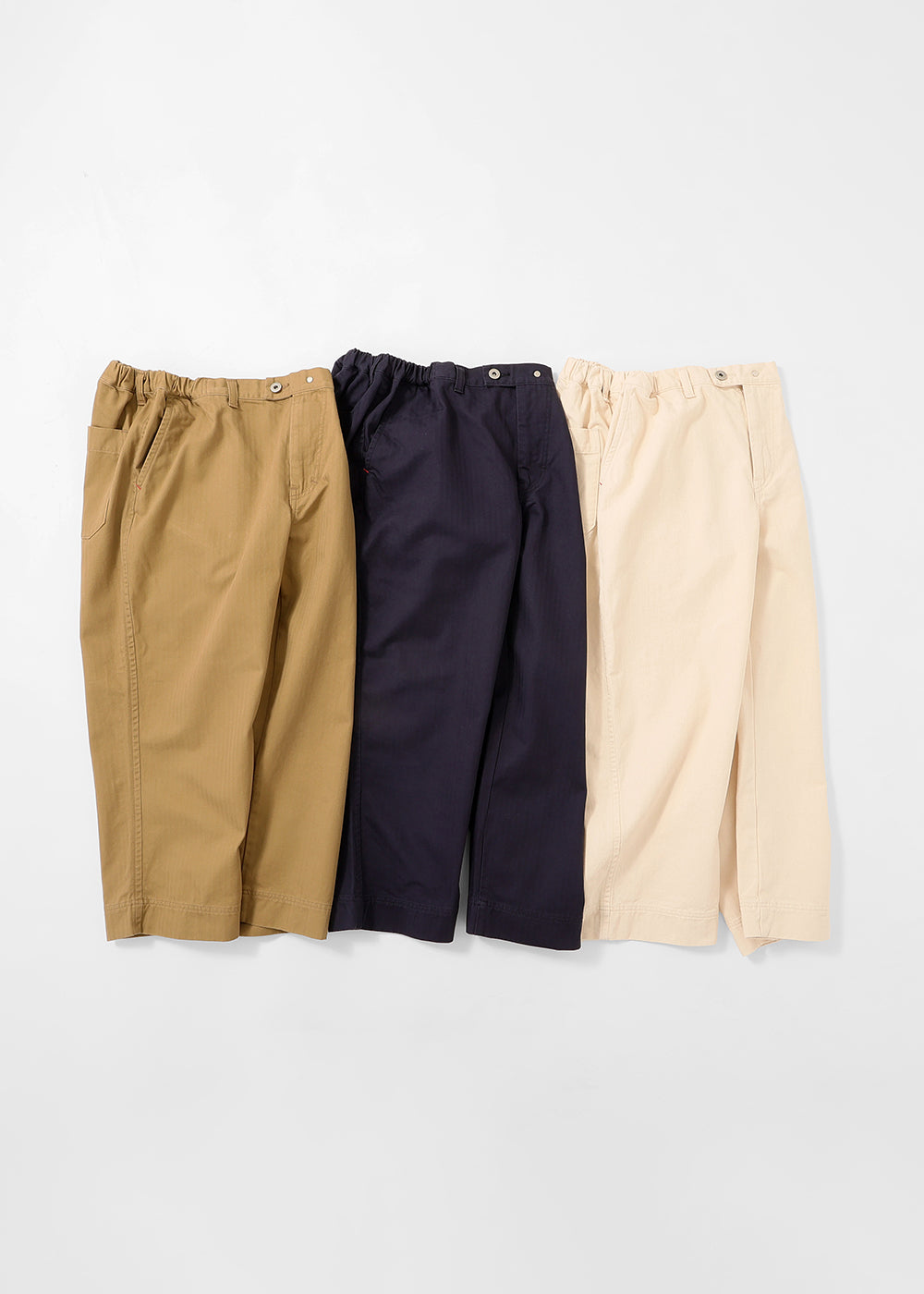 Cotton herringbone twill 9/10 length