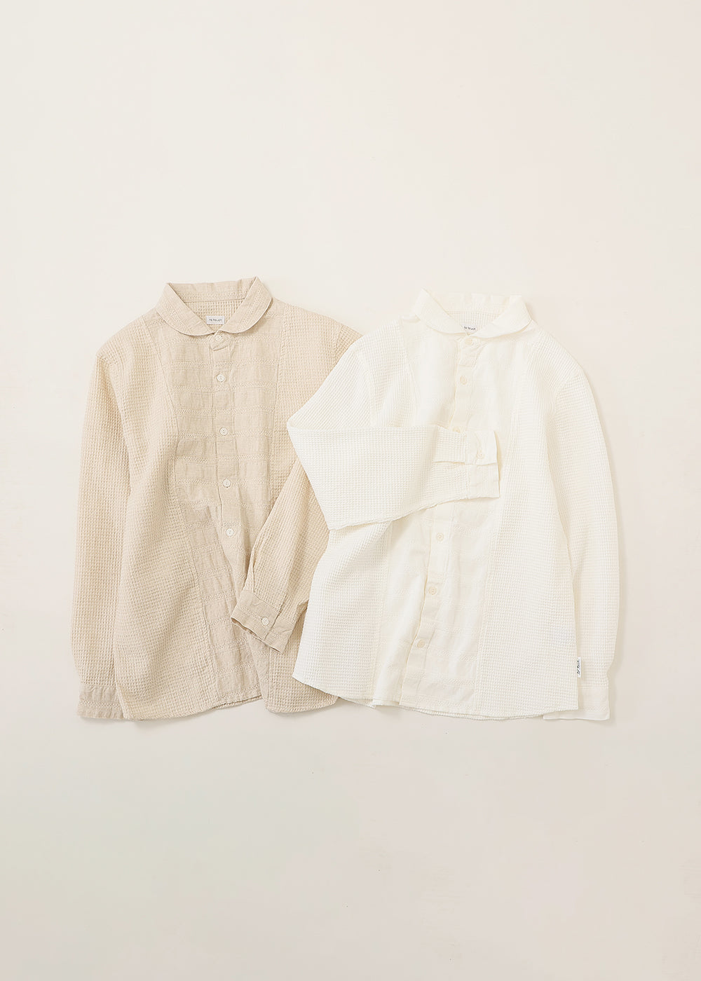 Cotton linen waffle blouse