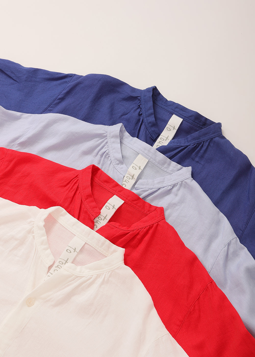 Cotton linen twill flare short sleeves