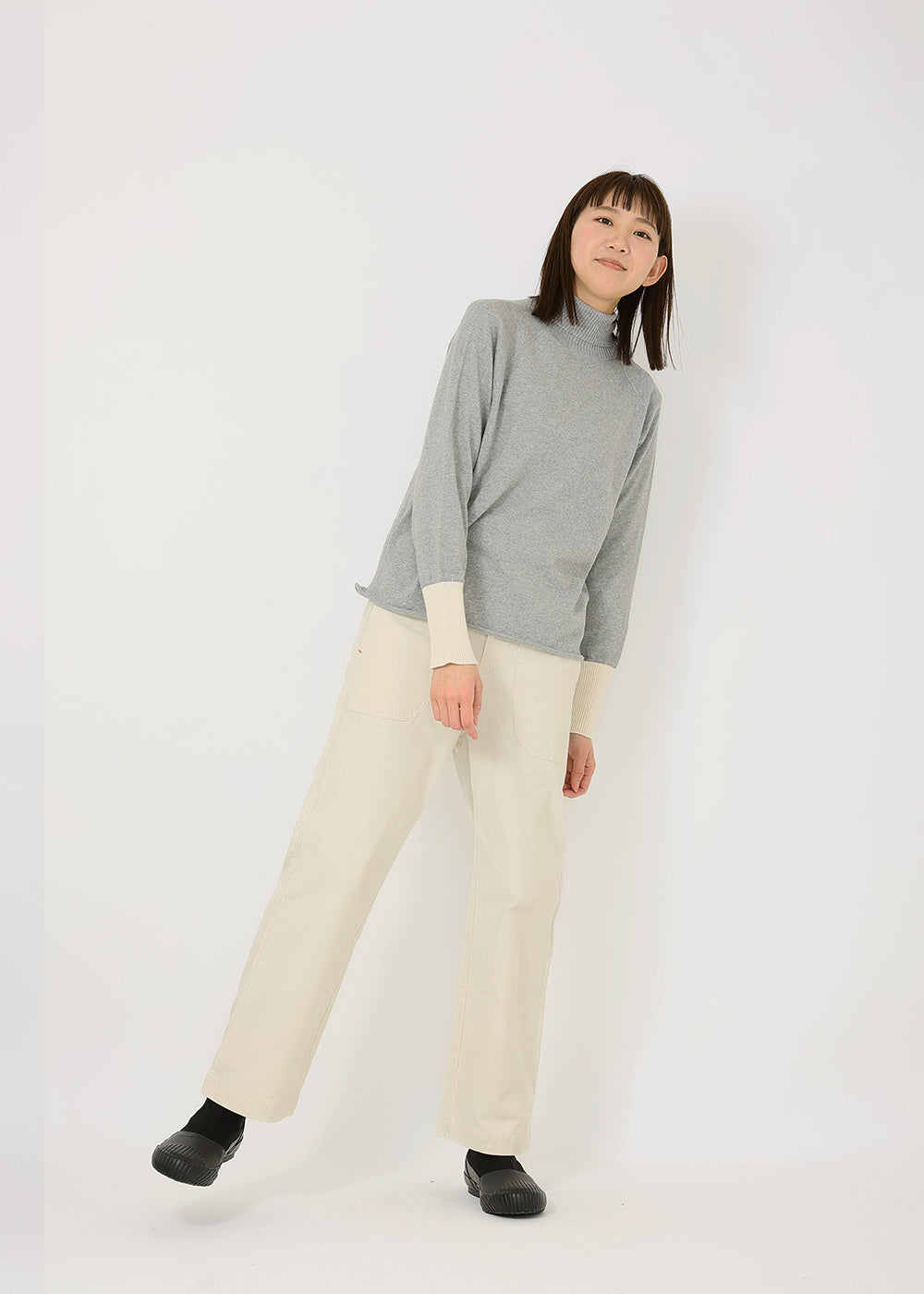 トップグレー×アイボリー model:170cm