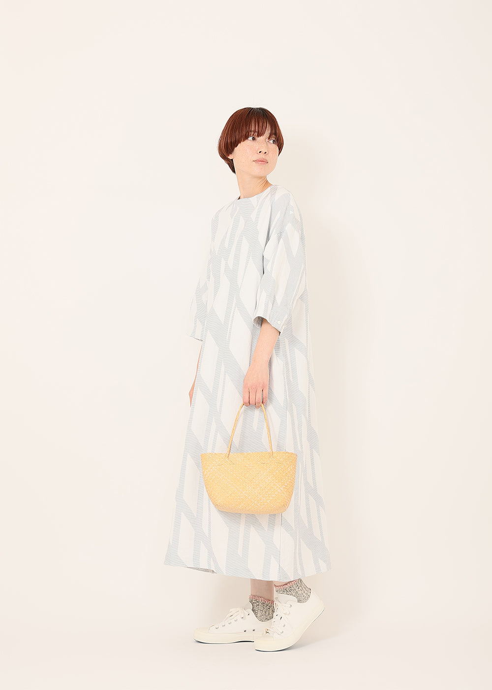 ホワイト×ネイビー model:164cm