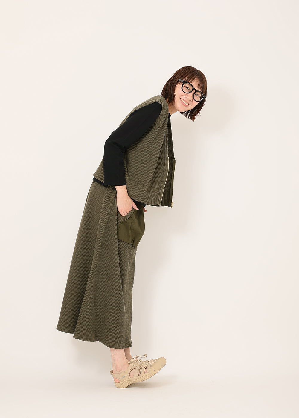 カーキ model:170cm
