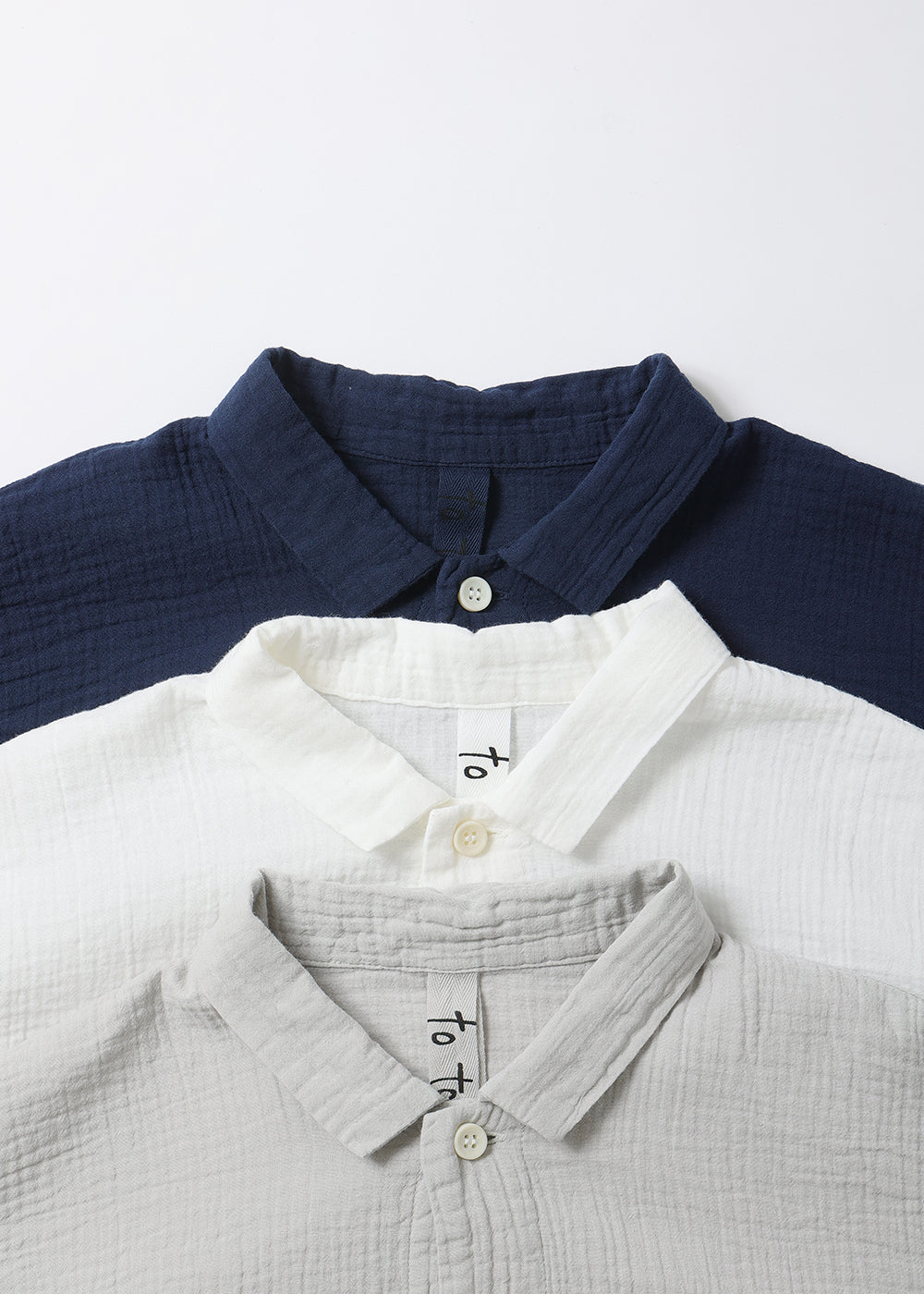 Wガーゼロングシャツ