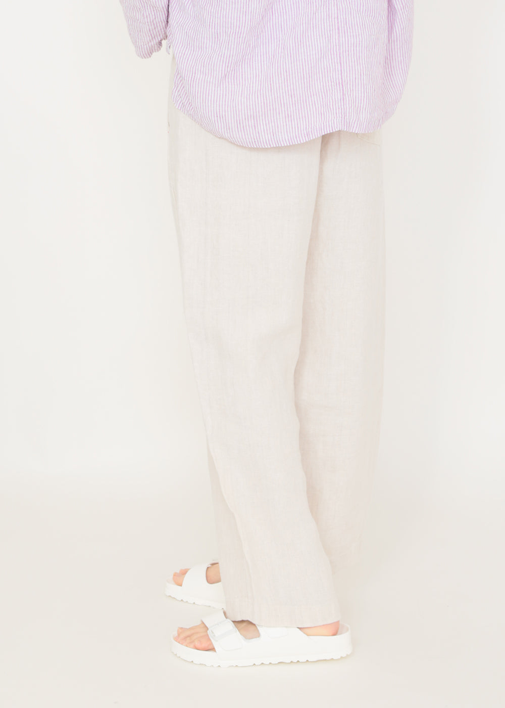リネンヘリンボン パンツ