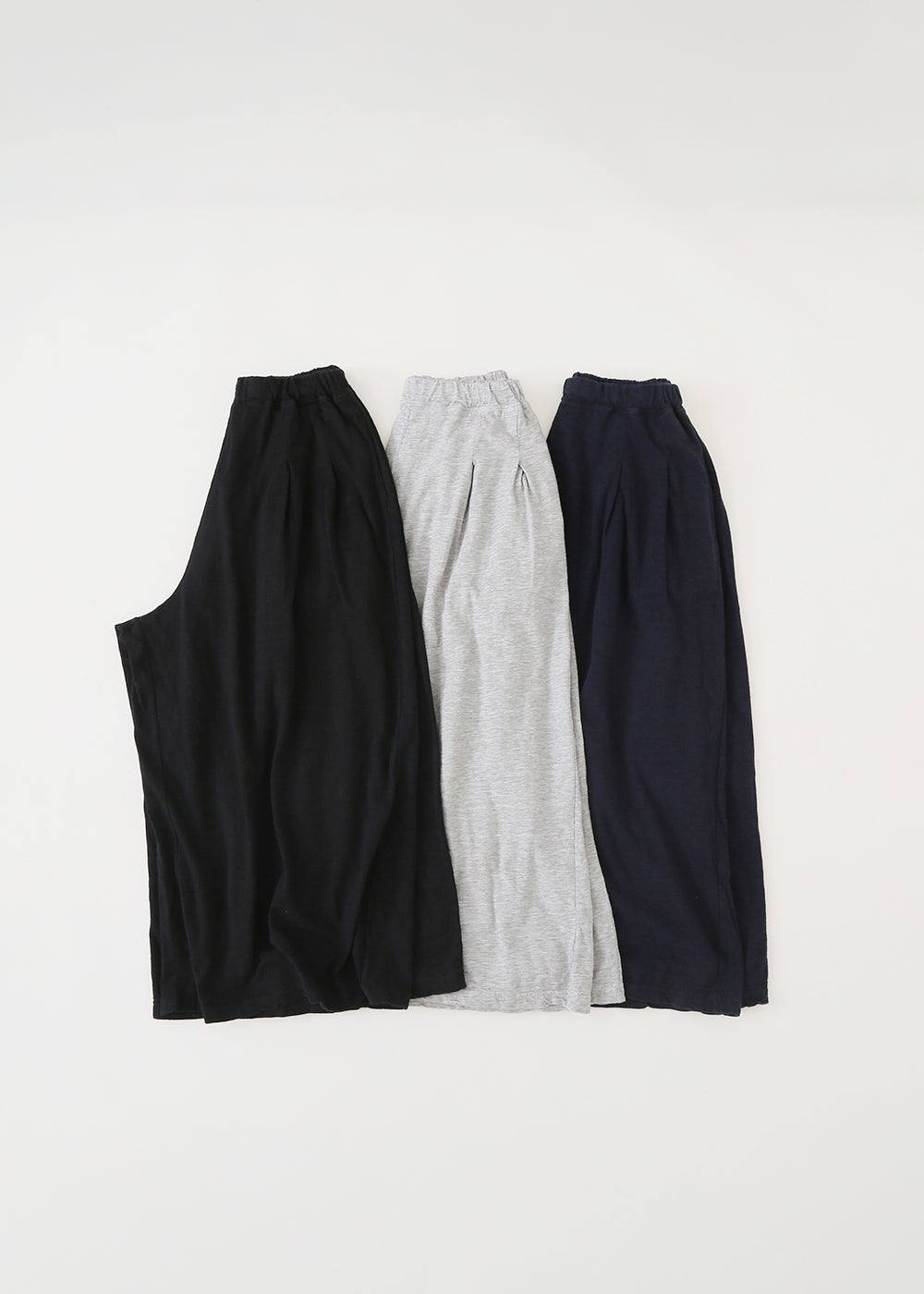 Vintage slub pleated pants