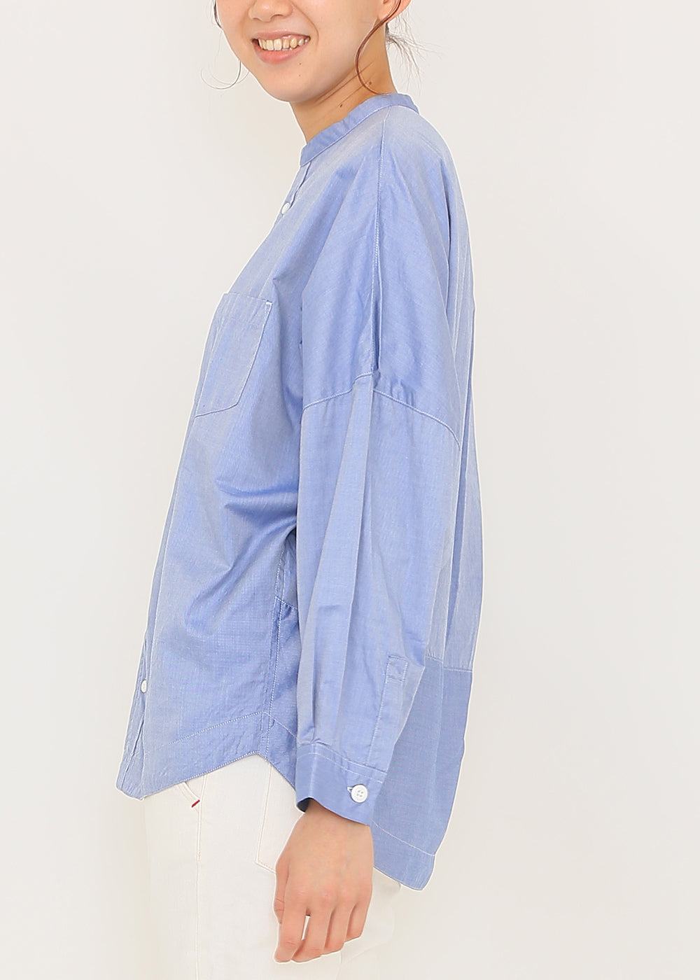 ブルーシャンブレー model:170cm