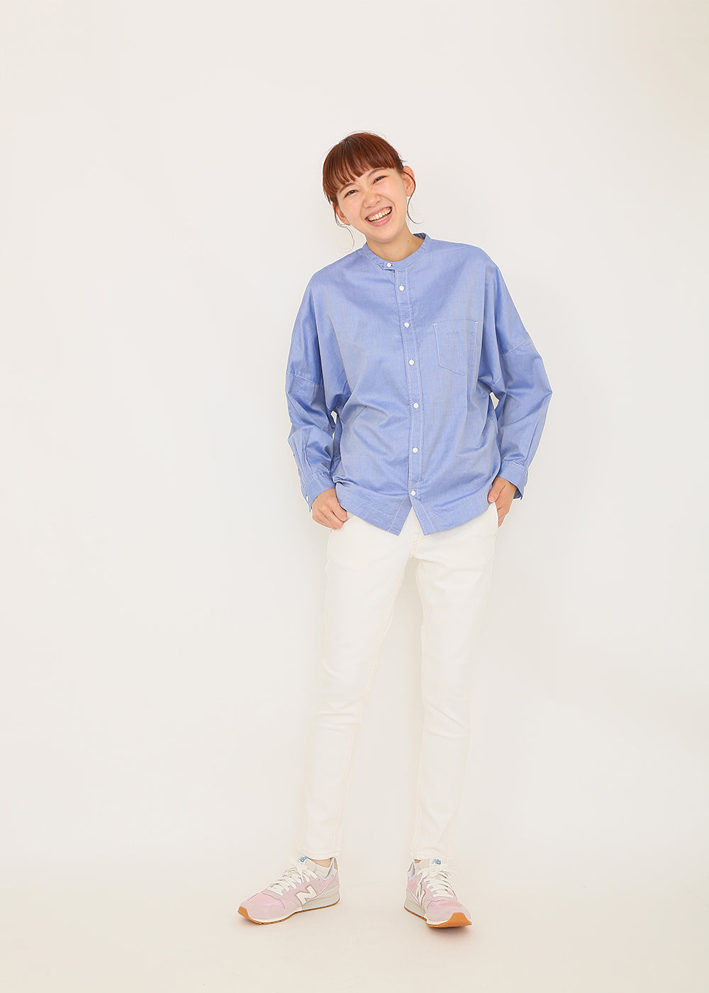 ブルーシャンブレー model:170cm