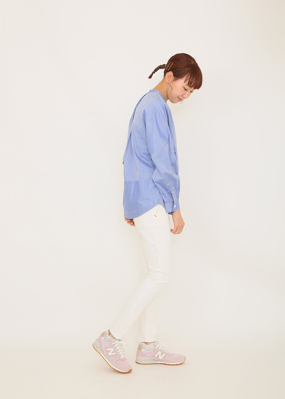 ブルーシャンブレー model:170cm