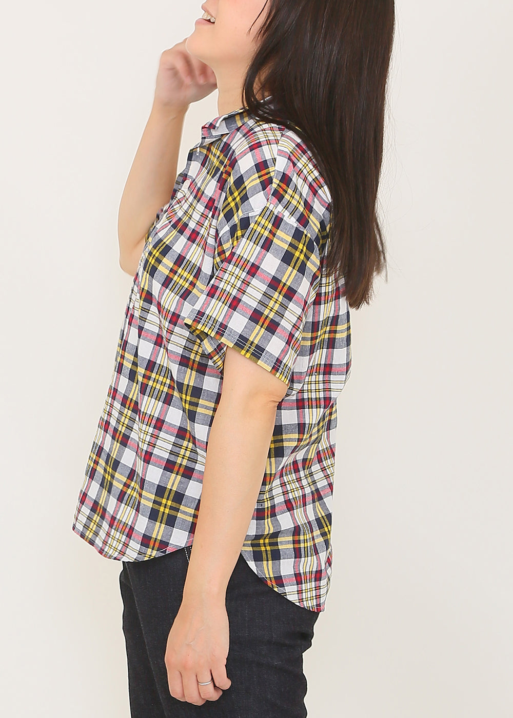 白 x イエロー model:164cm
