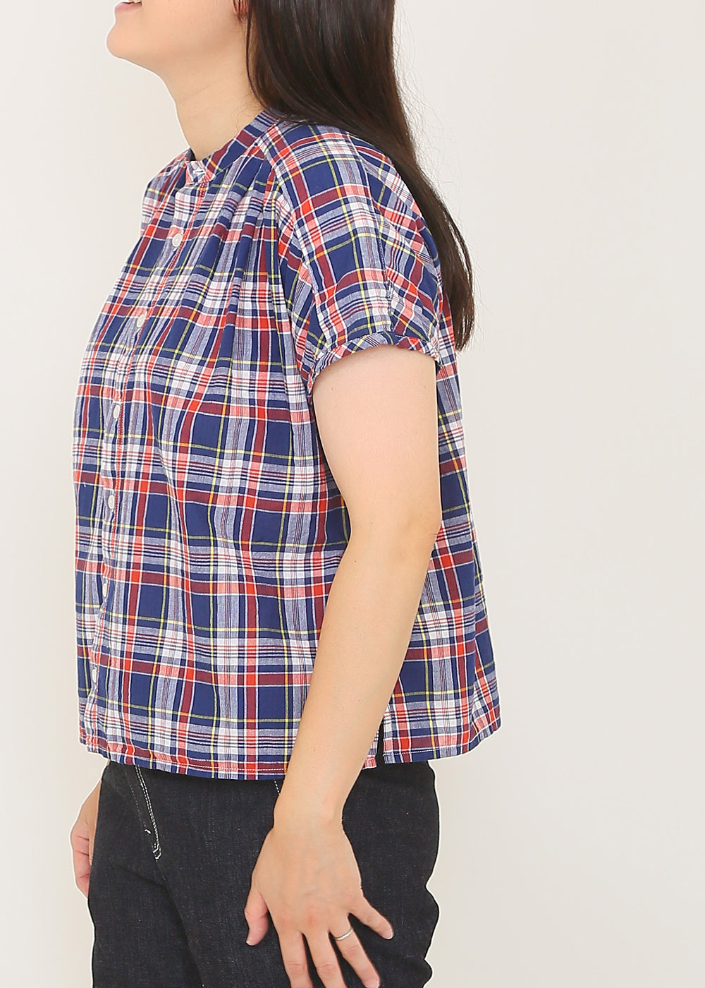 ネイビー x アカ model:164cm