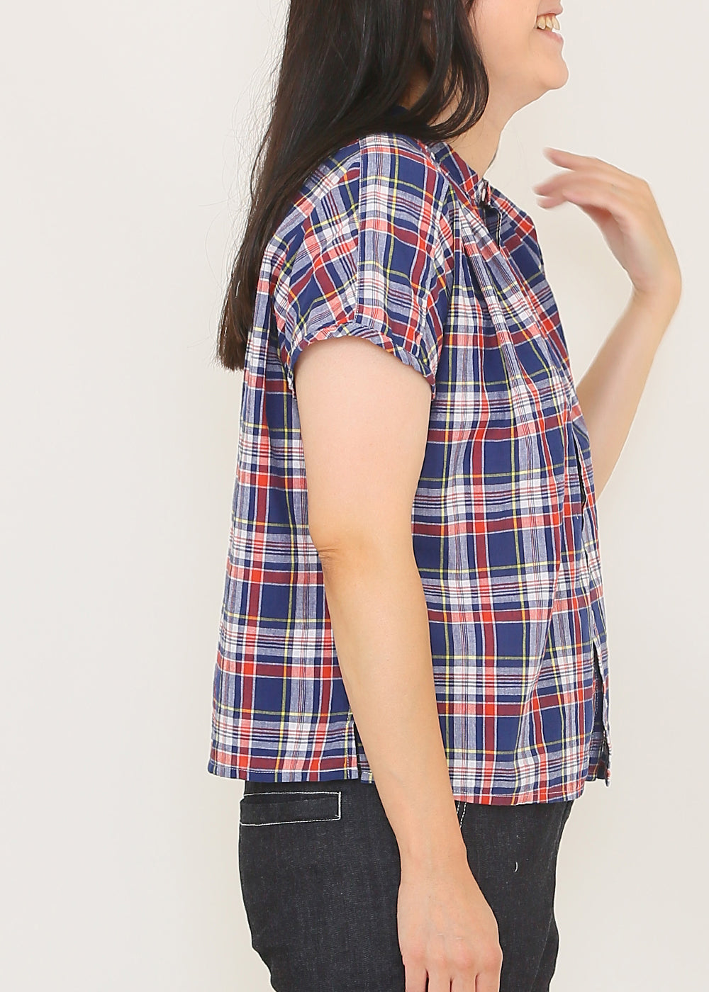 ネイビー x アカ model:164cm