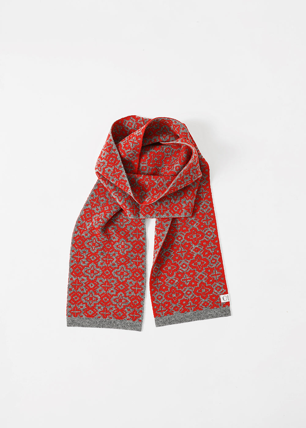 【極美品】WAKO マフラー 140×29 赤茶 総柄 シルク カシミヤ 極美品】WAKO マフラー 140×29 赤茶 総柄 シルク カシミヤ