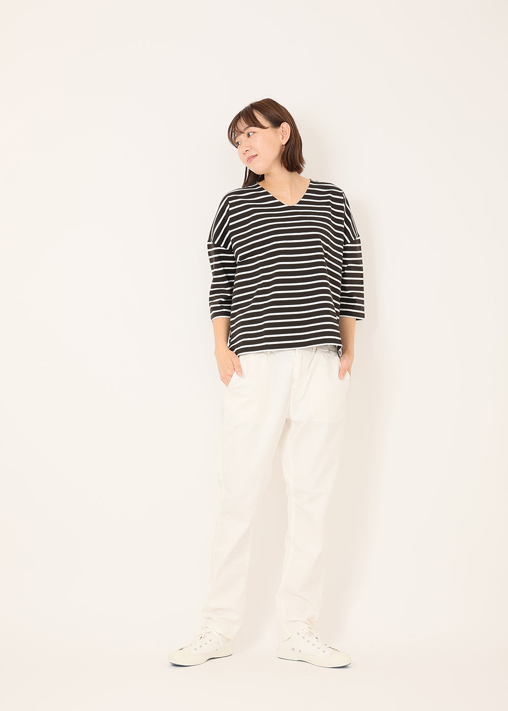 ブラック×ホワイト　model：170cm