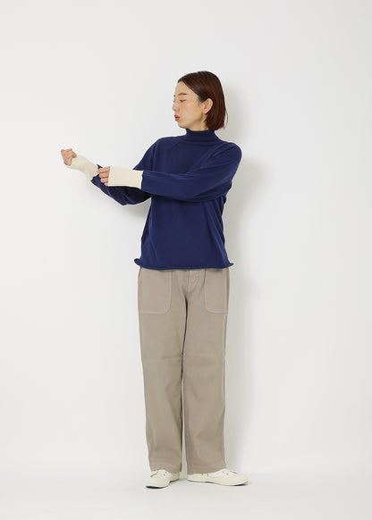 ネイビー×アイボリー　model：164cm