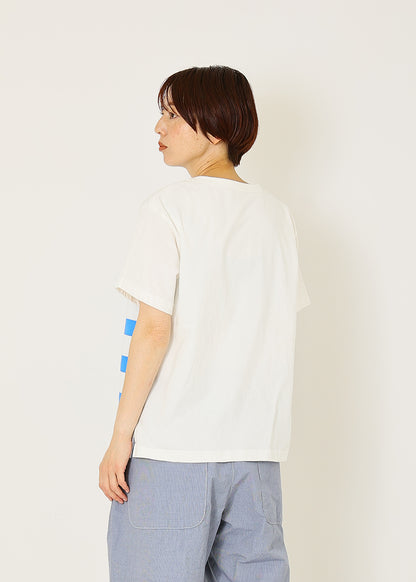白×スカイブルー　model：164cm