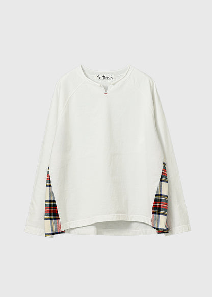 オフ白×白タータン