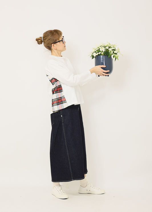 オフ白×白タータン　model：162cm