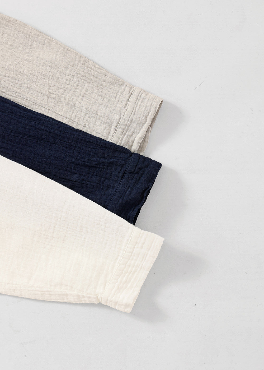 Wガーゼ ラウンドネック