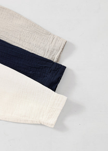 Wガーゼ ラウンドネック