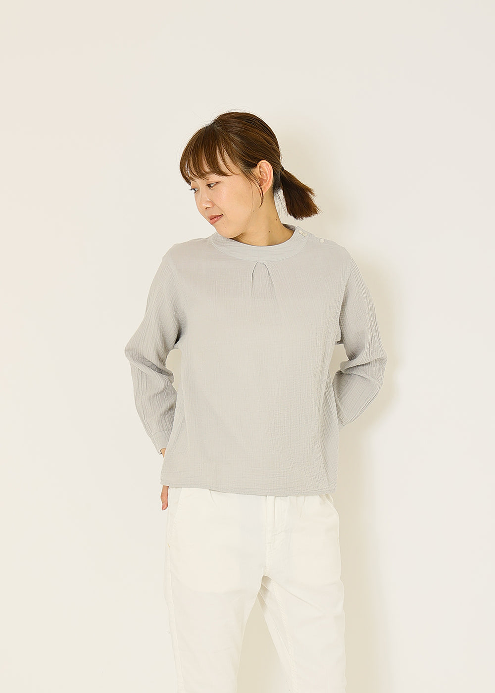 Wガーゼ ラウンドネック│to touch