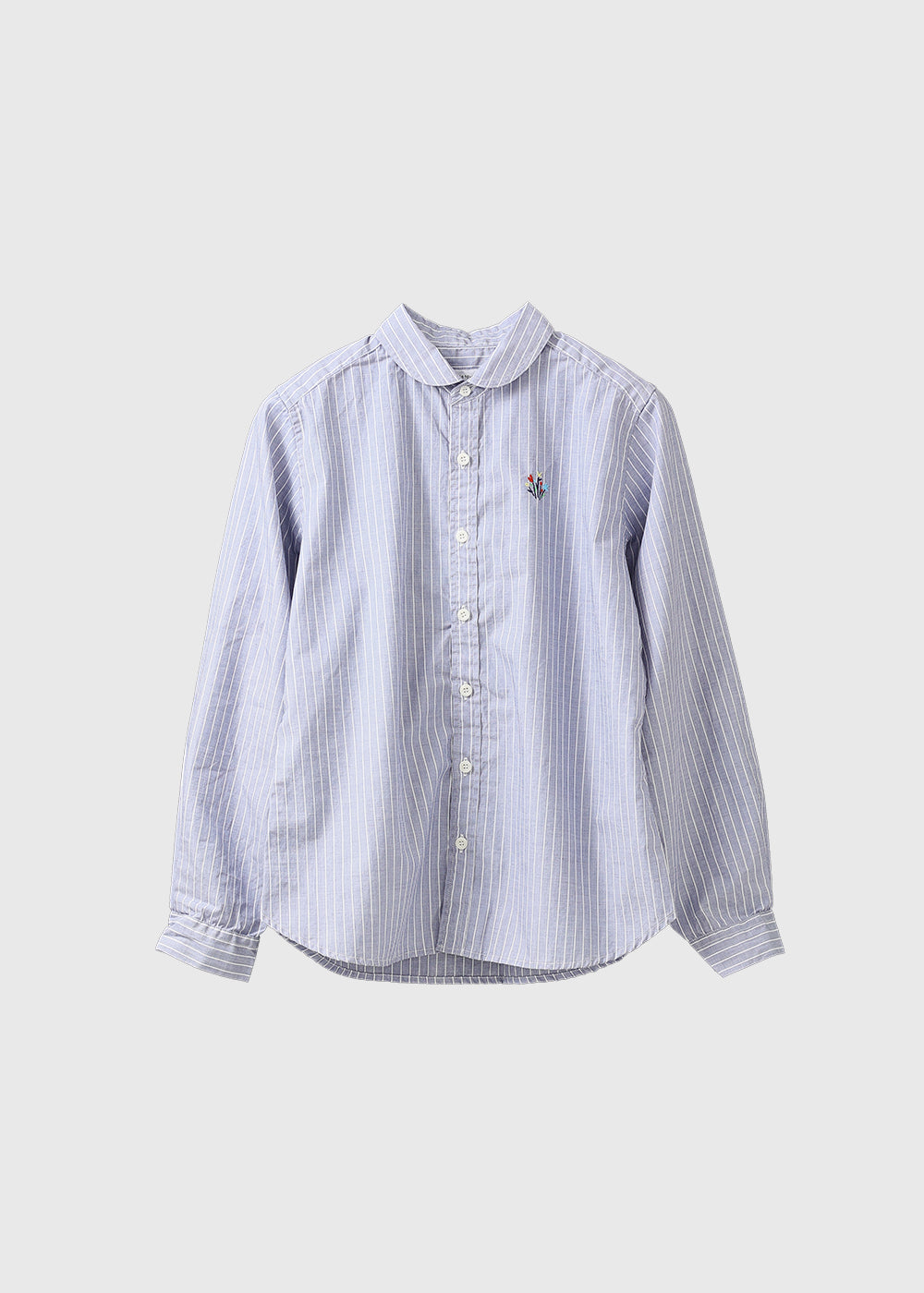 ネイビーシャンブレー×白ストライプ