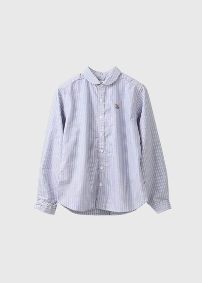 ネイビーシャンブレー×白ストライプ