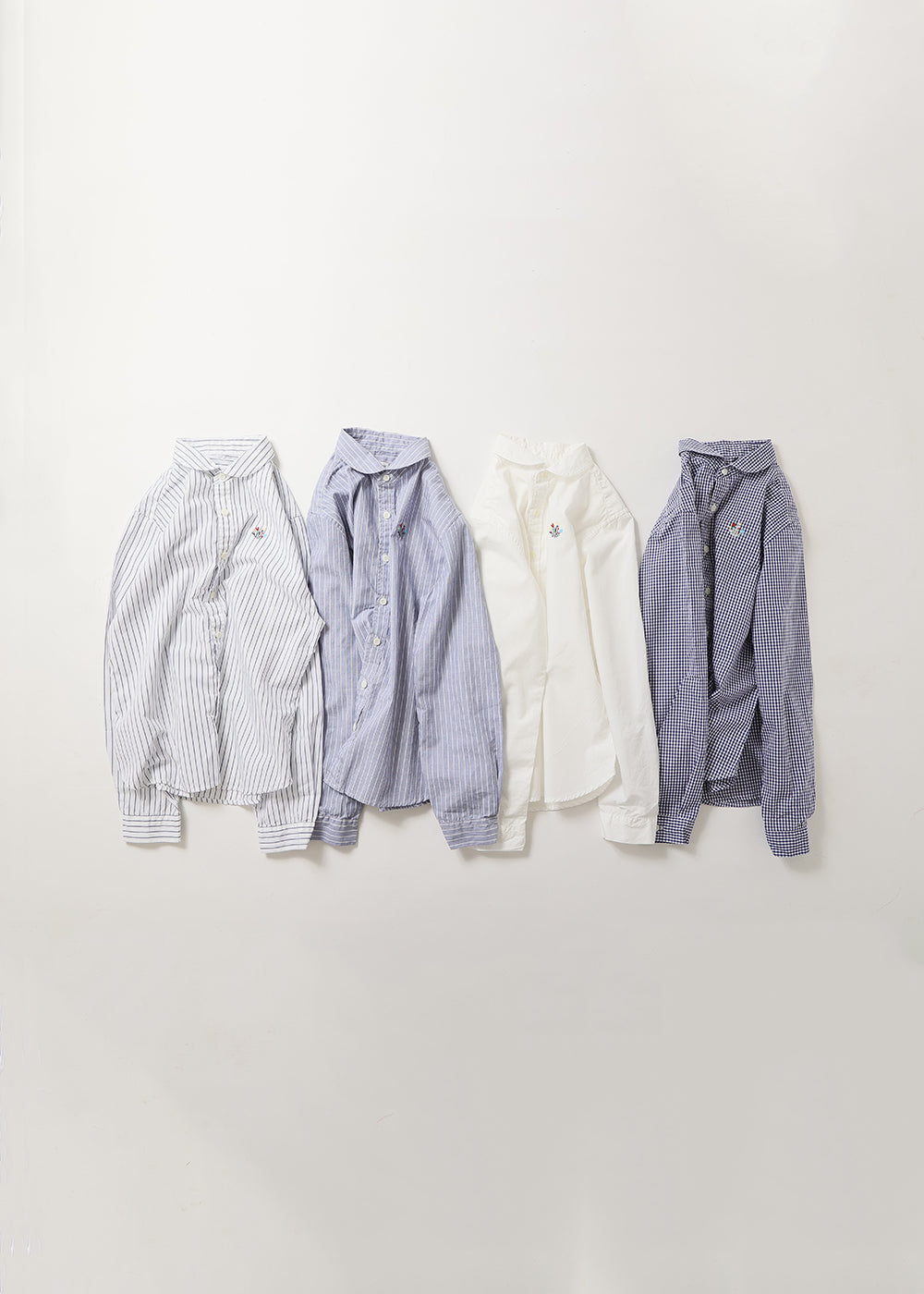 ブロードフラワー刺繍シャツ